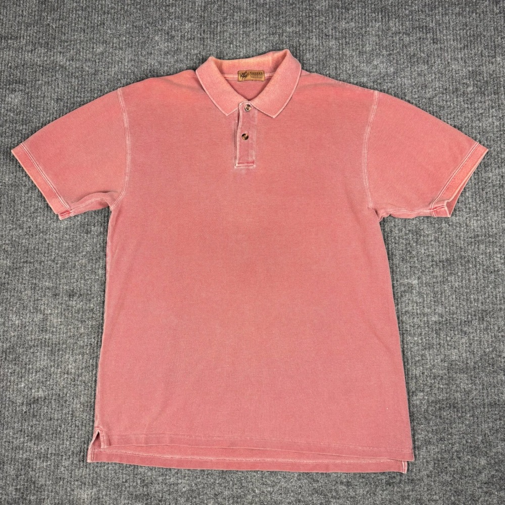 Vtg 90s Lord & Taylor Polo Shirt Mens L 100% Cotton Pique Garment Dyed Preppy